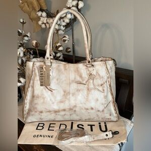 NWT Bed Stu Leather Rockaway Shoulder Crossbody Bag Tote Nectar Lux MSPR $345